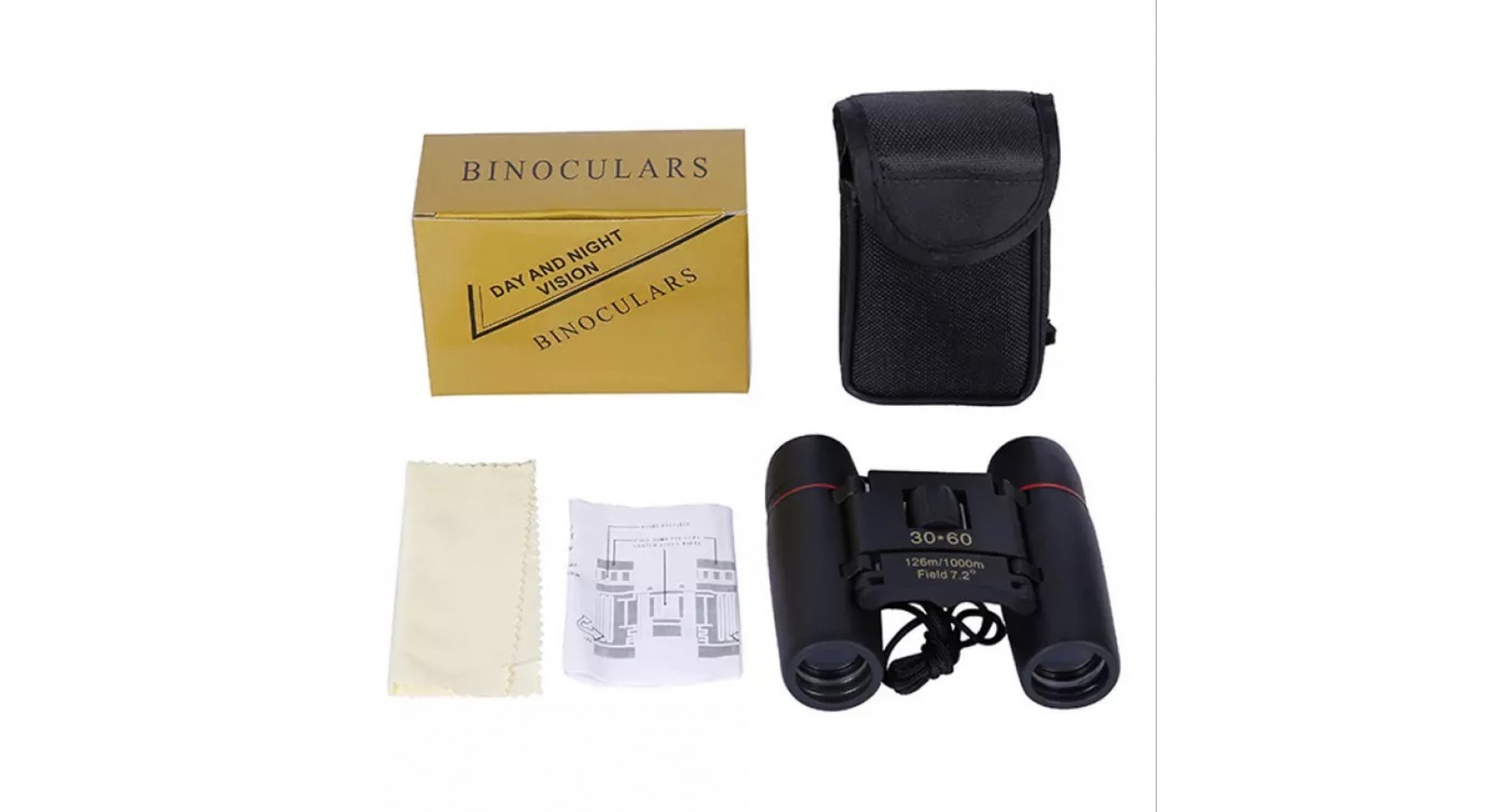 Binoculars folding compact 30x60 - new model 2023