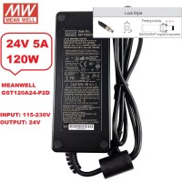Захранване 24V 5A 120W; Кон: 5,5/2,5 MEAN WELL Захранване 24V 5A 120W; Кон: 5,5/2,5 MEAN WELL