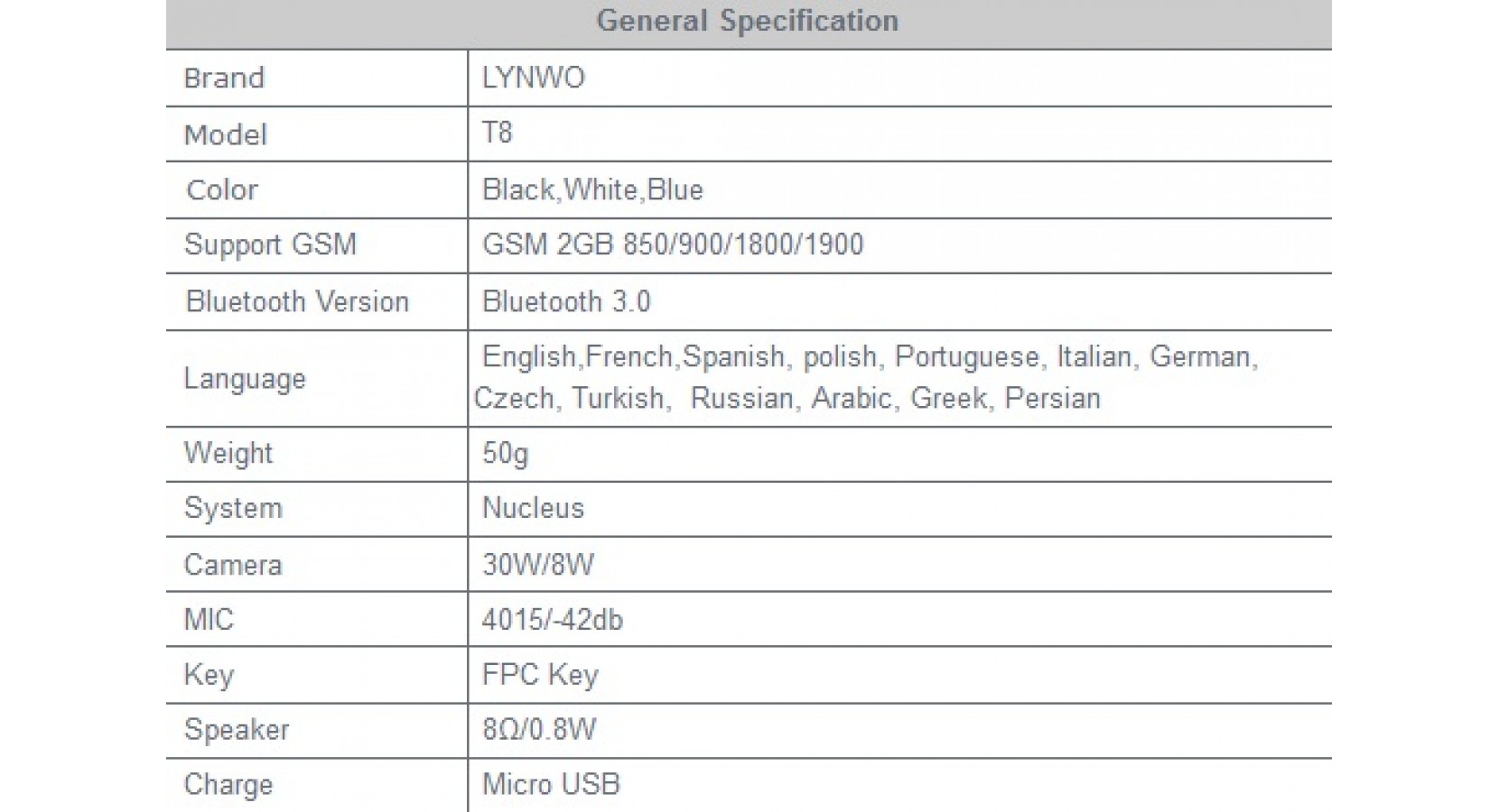 Smart watch LYNWO T8 Smart watch LYNWO T8